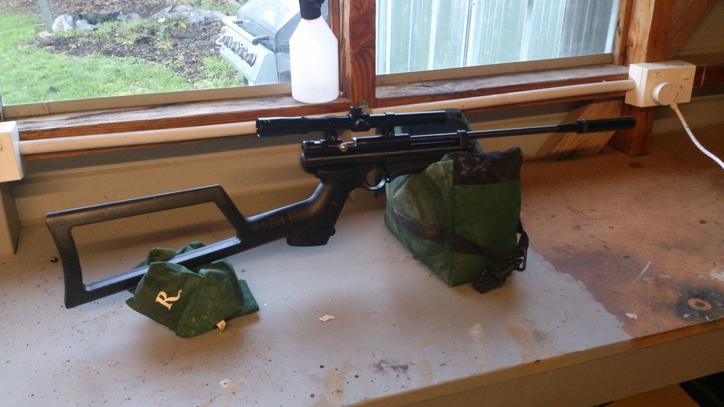 The crosman 2250b with its first modifications.