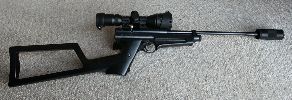 The crosman 2250b with the leapers bug buster scope