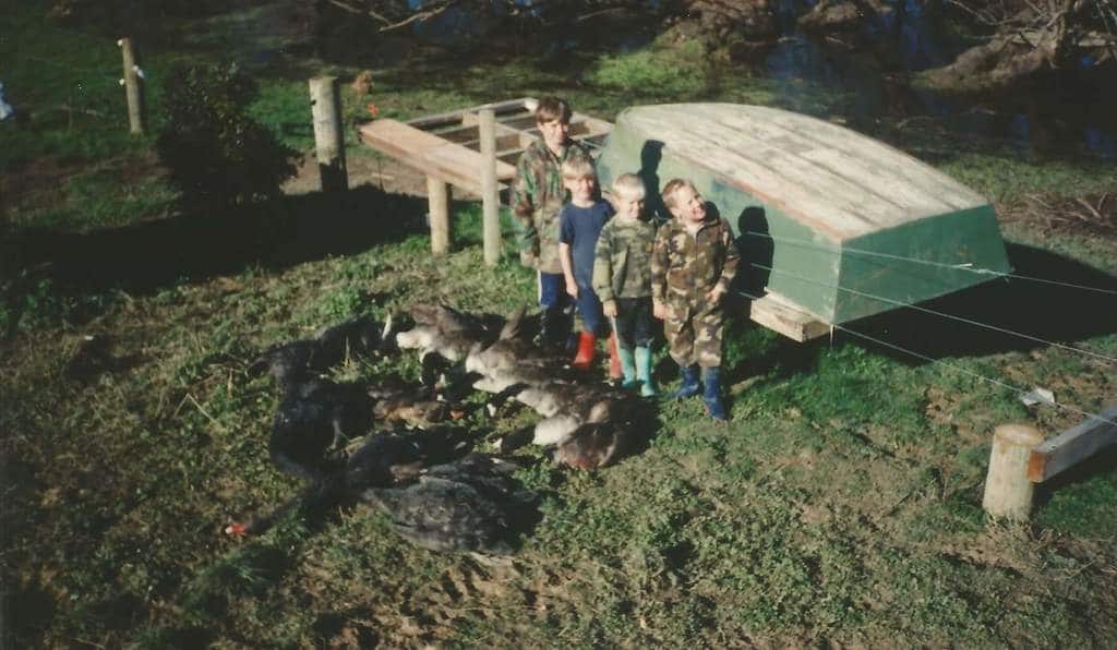 Me at the front in the early 90's at the Swamp in the Waikato