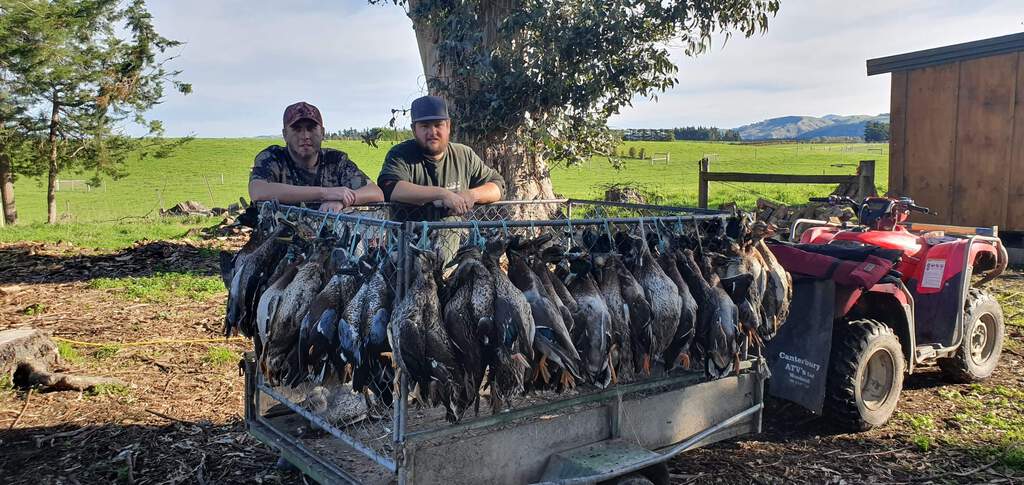 Cam and I with some of the birds including the shovelers