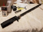 The barrel and receiver installed ready for the trigger The complete barrel and receiver