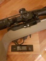 The complete rfile weighing 2.9kg with the BSA scope. The complete 10/22 with BSA scope weighing 2.9 kg.