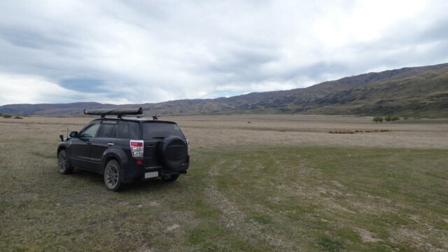A bum shot of the Escudo at Ben Nevis Station The Suzuki Escudo parked with Ben Nevis Station strached out in teh background
