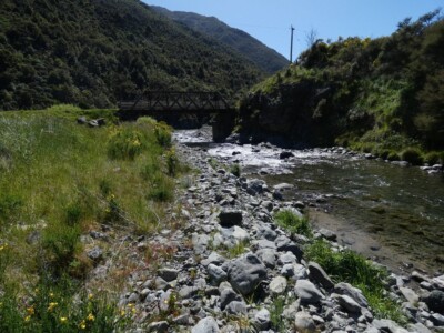 A look back towards the Historic bridge A look back towards the Historic bridge