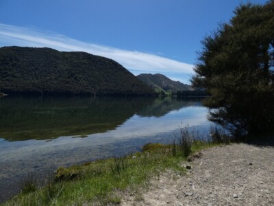 Looking back towards the Loch Katrine camp ground from trial I was mountain biking From the mountain bike trial back towards the Loch Katrine Campground