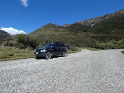 Had to stop for a fish at Lake Taylor and admire this great view My Escudo on the beach of Lake Taylor with the mountains in the background