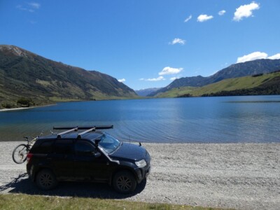 Parked up at Lake Taylor heading out and stopped for a quick fish. It was a beautiful day. The Escudo parked at Lake Taylor. With a beautiful clear sky